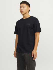 Футболки и поло JACK & JONES CORP LOGO TEE модель 12151955_Black Small Print/Black Фото