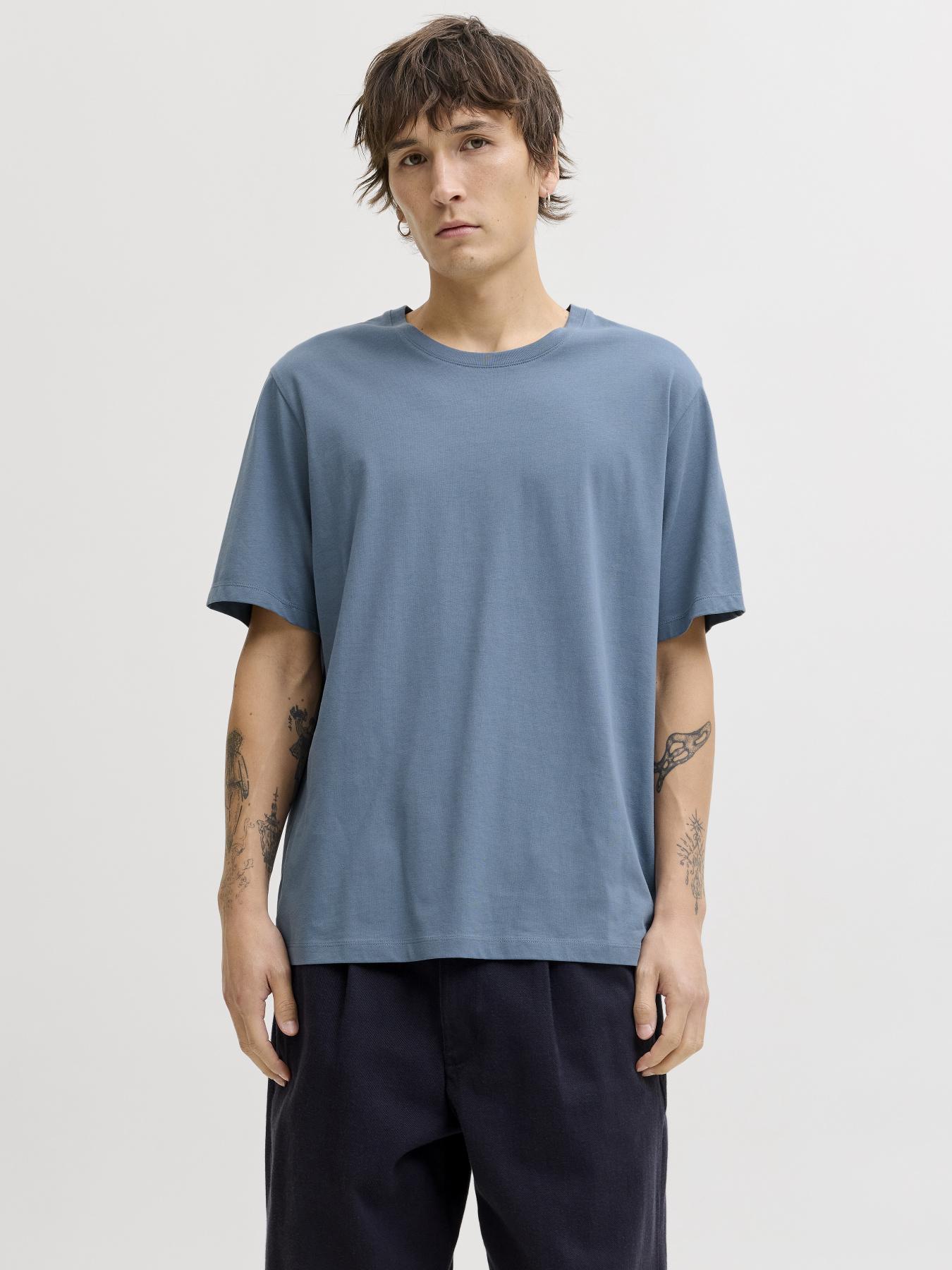 Футболки и поло JACK & JONES ORGANIC BASIC TEE модель 12156101_Blue Mirage Футболки и поло JACK & JONES ORGANIC BASIC TEE модель 12156101_Blue Mirage Фото