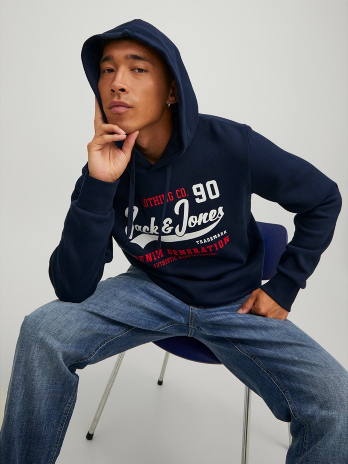 Худі та світшоти JACK & JONES модель 12210824_Navy Blazer Худі та світшоти JACK & JONES модель 12210824_Navy Blazer Фото
