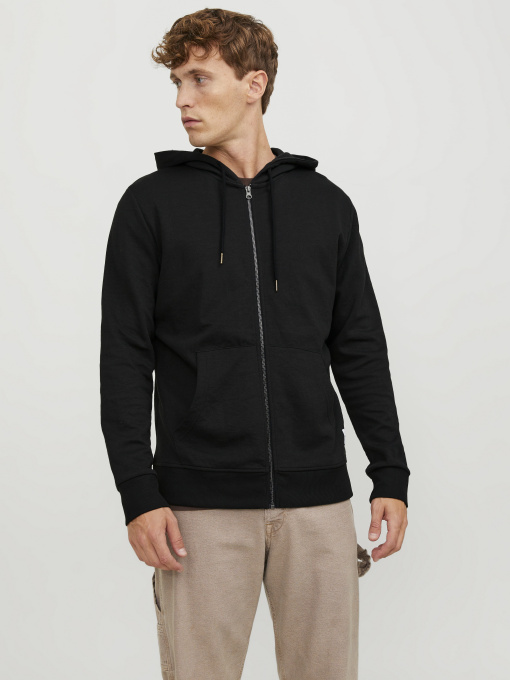 Худи и свитшоты JACK & JONES BASIC SWEAT ZIP HOOD модель 12181901_Black REG Фото