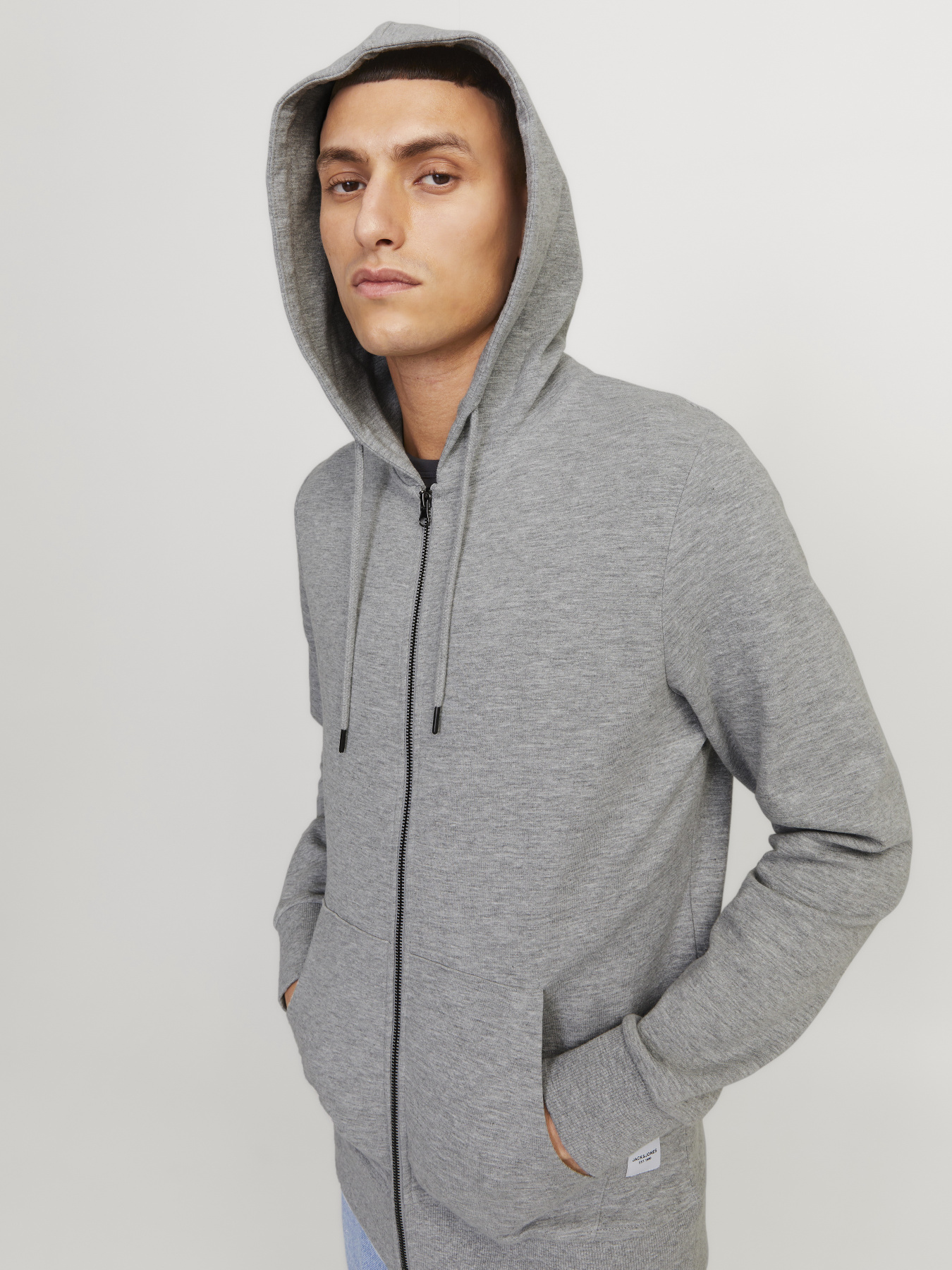Худі та світшоти JACK & JONES BASIC SWEAT ZIP HOOD модель 12181901_Light Grey Melange REG Худі та світшоти JACK & JONES BASIC SWEAT ZIP HOOD модель 12181901_Light Grey Melange REG Фото