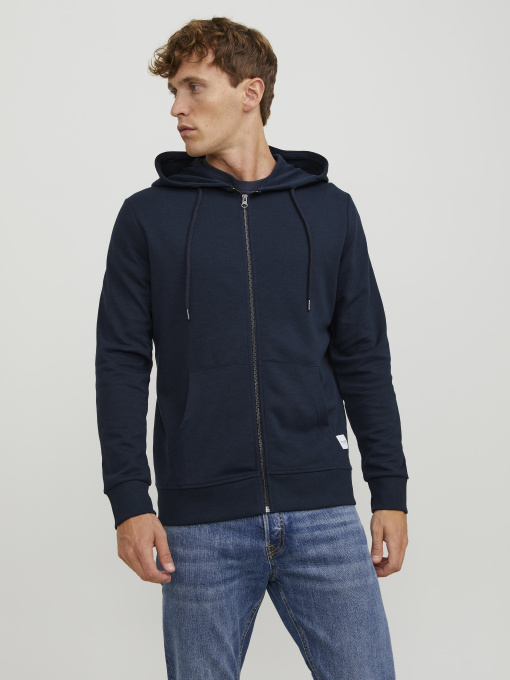 Худи и свитшоты JACK & JONES BASIC SWEAT ZIP HOOD модель 12181901_Navy Blazer REG Фото