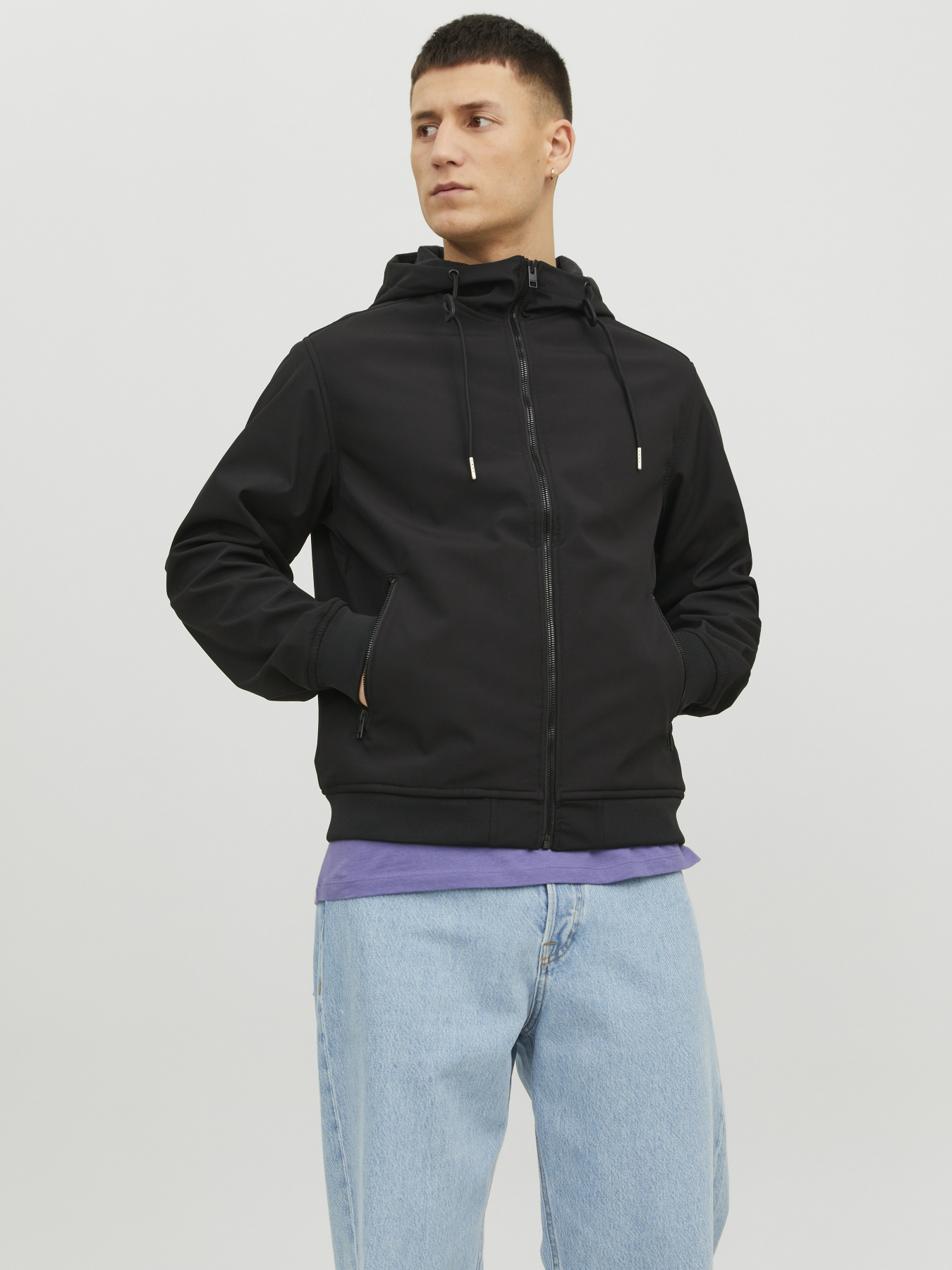 Куртки та дублянки JACK & JONES BASIC SOFTSHELL HOOD модель 12236300_Black Куртки та дублянки JACK & JONES BASIC SOFTSHELL HOOD модель 12236300_Black Фото