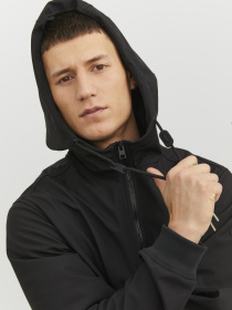 Куртки та дублянки JACK & JONES BASIC SOFTSHELL HOOD модель 12236300_Black Фото