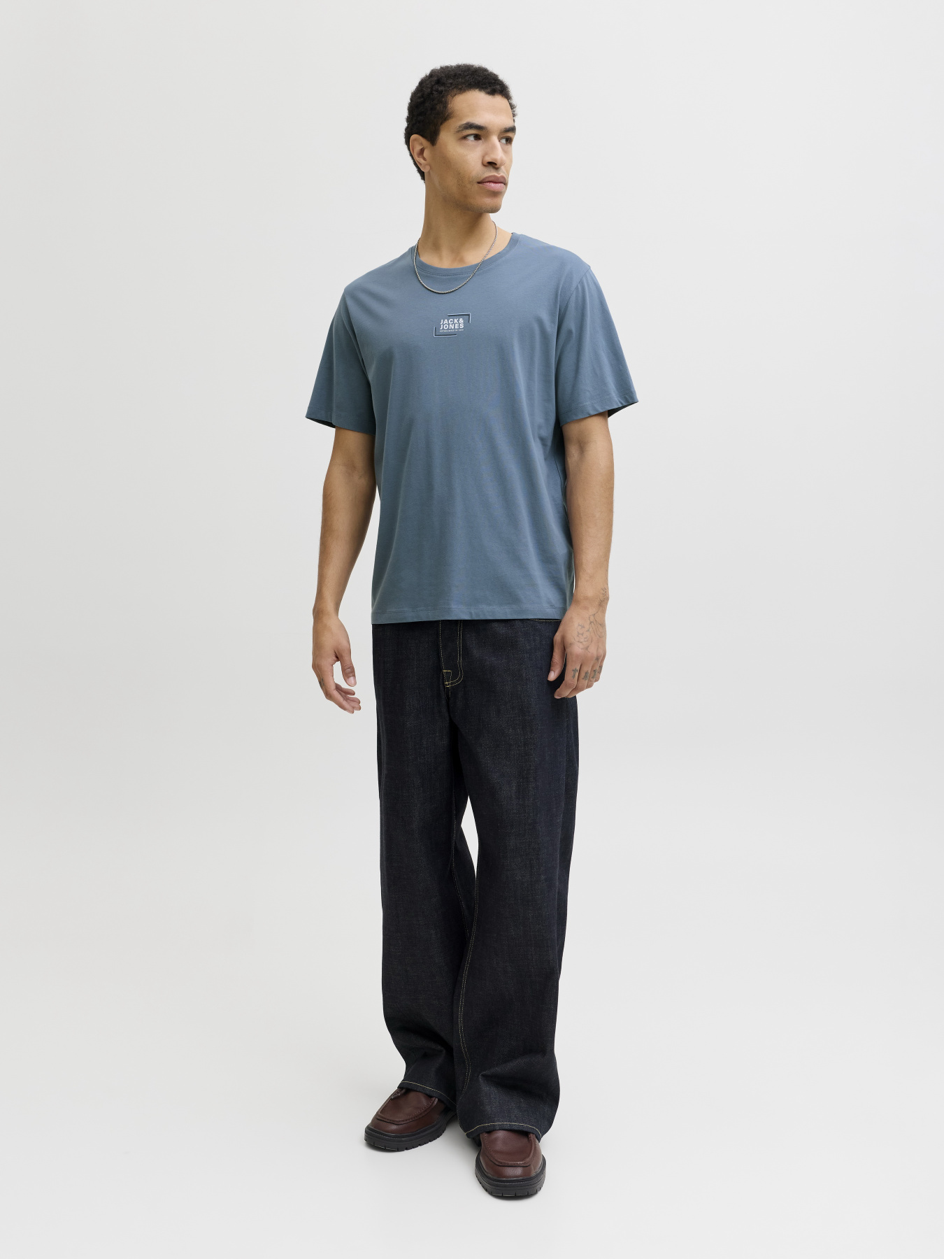 Футболки и поло JACK & JONES CORP GRAPHIC TEE модель 12268415_Blue Mirage Фото