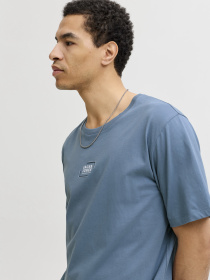 Футболки и поло JACK & JONES CORP GRAPHIC TEE модель 12268415_Blue Mirage Фото