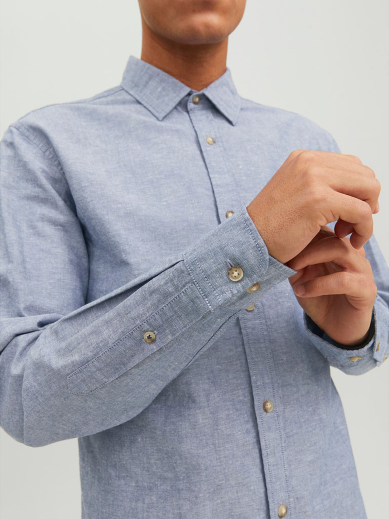 Сорочки JACK & JONES модель 12220134_Faded Denim Сорочки JACK & JONES модель 12220134_Faded Denim Фото
