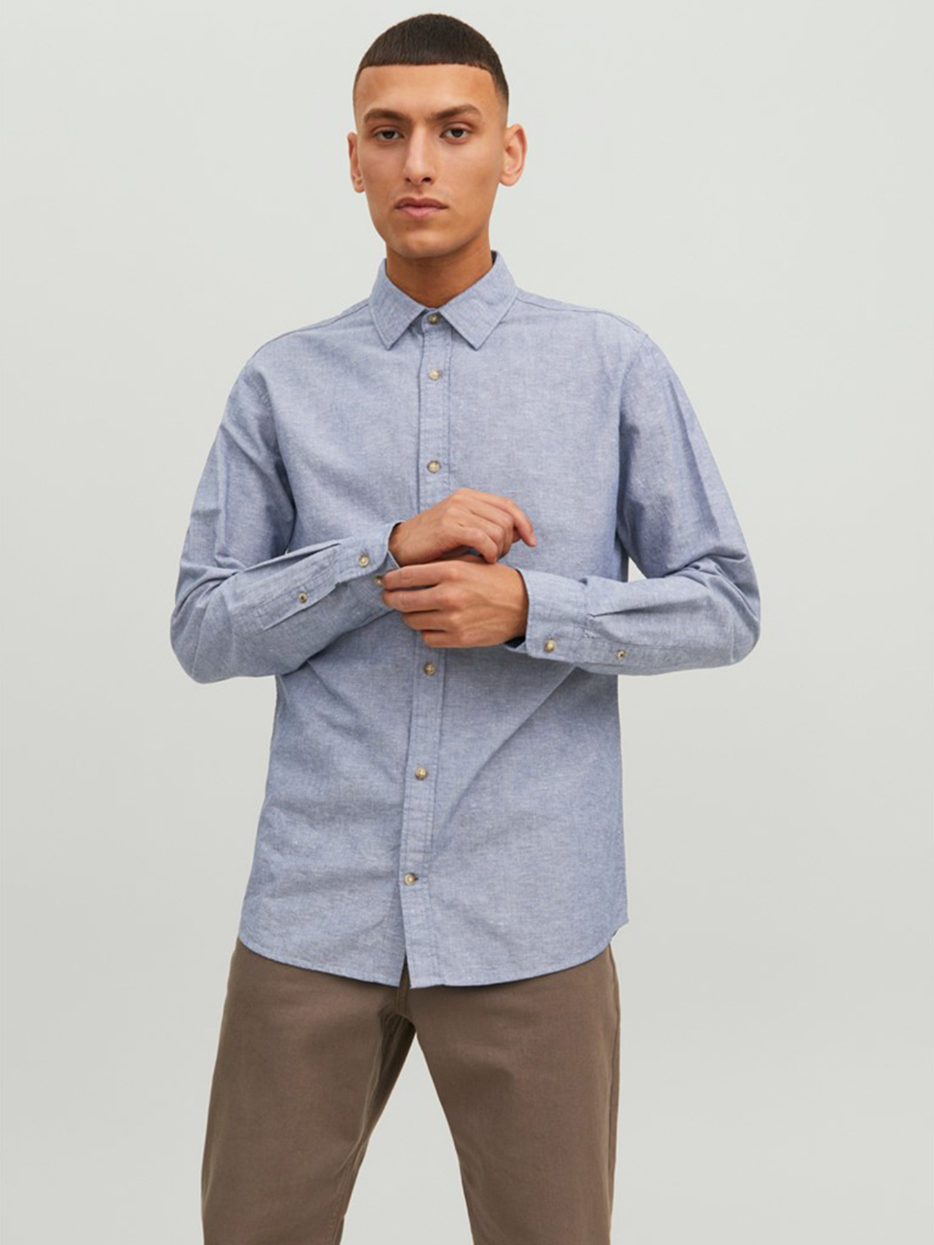 Сорочки JACK & JONES модель 12220134_Faded Denim Сорочки JACK & JONES модель 12220134_Faded Denim Фото