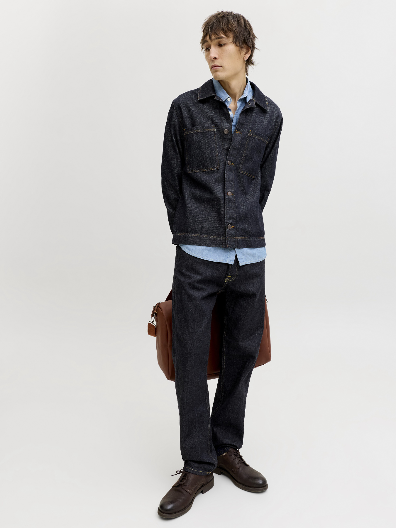 Джинсы JACK & JONES CHRIS ORIGINAL модель 12289104_Blue Denim Фото