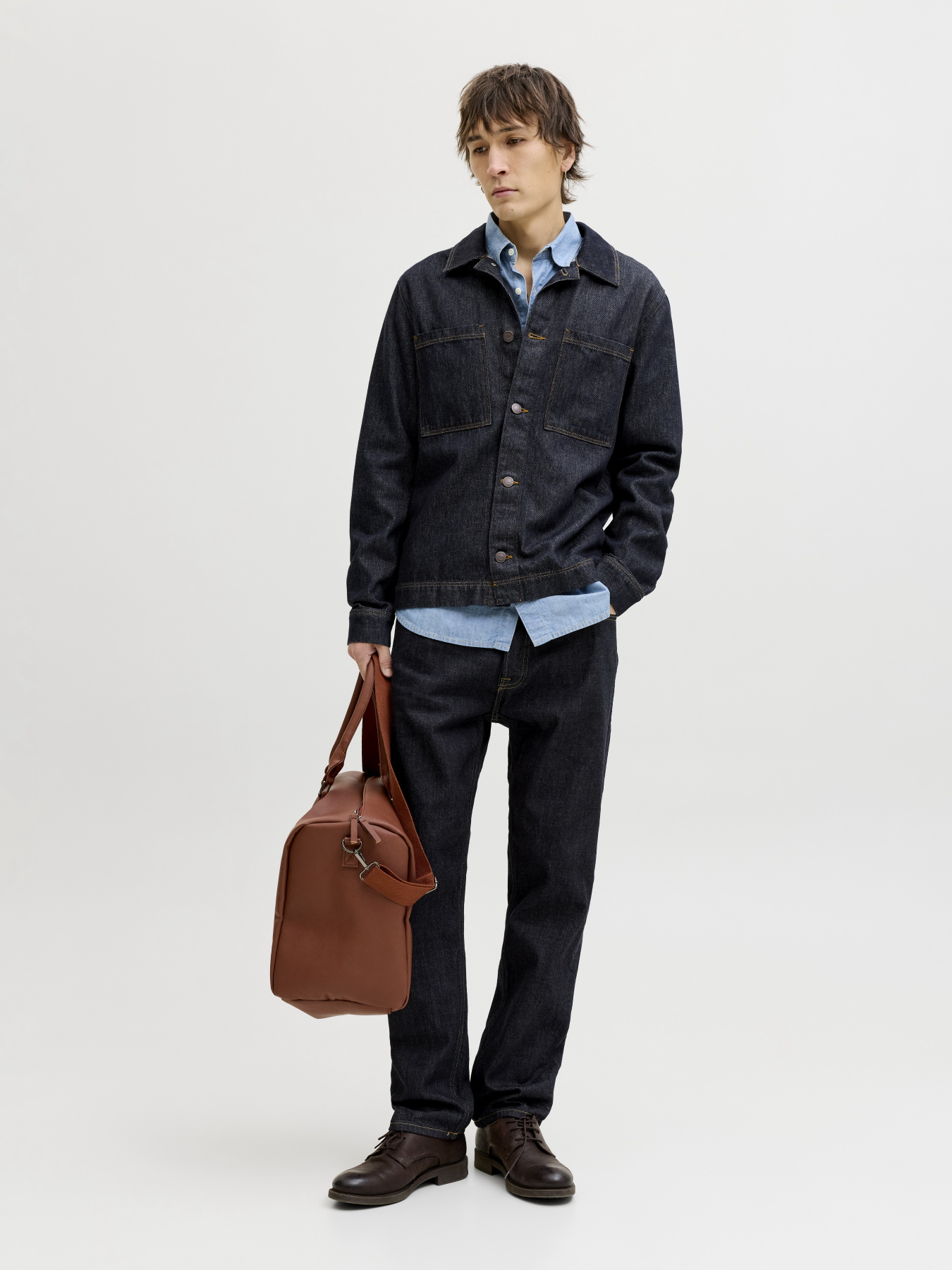 Джинсы JACK & JONES CHRIS ORIGINAL модель 12289104_Blue Denim Фото