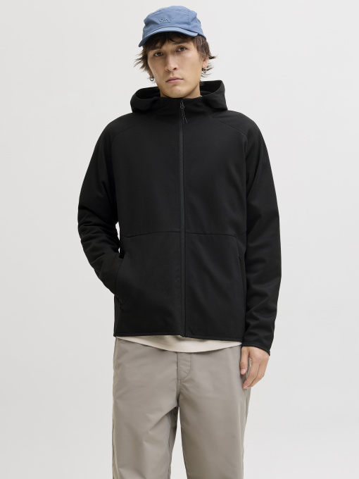 Худі та світшоти JACK & JONES BASE SWEAT ZIP HOOD модель 12289209_Black Фото