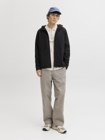 Худі та світшоти JACK & JONES BASE SWEAT ZIP HOOD модель 12289209_Black Фото