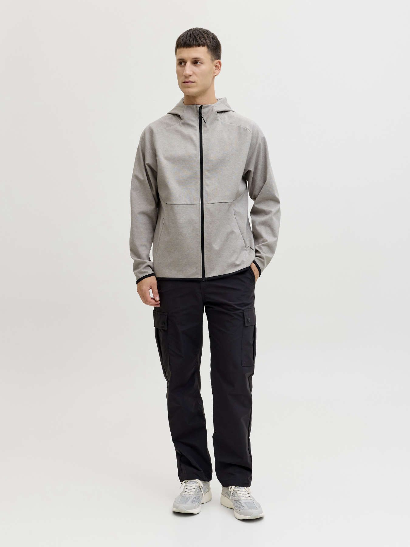 Худи и свитшоты JACK & JONES BASE SWEAT ZIP HOOD модель 12289209_Light Grey Melange Фото