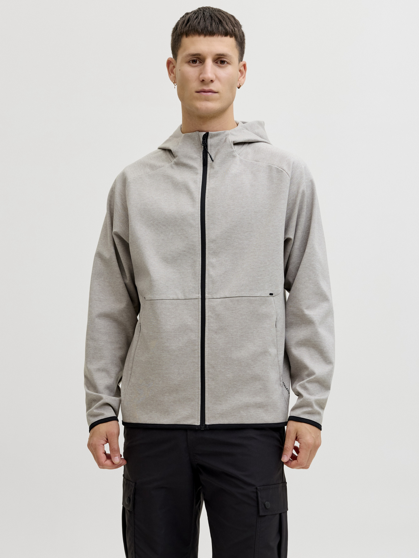 Худи и свитшоты JACK & JONES BASE SWEAT ZIP HOOD модель 12289209_Light Grey Melange Фото