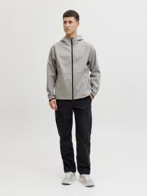 Худи и свитшоты JACK & JONES BASE SWEAT ZIP HOOD модель 12289209_Light Grey Melange Фото