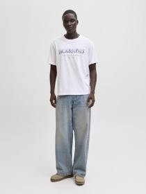 Футболки и поло JACK & JONES DEVIN DAYTONA PRINT TEE модель 12290173_Bright White Фото