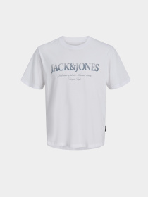 Футболки и поло JACK & JONES DEVIN DAYTONA PRINT TEE модель 12290173_Bright White Фото