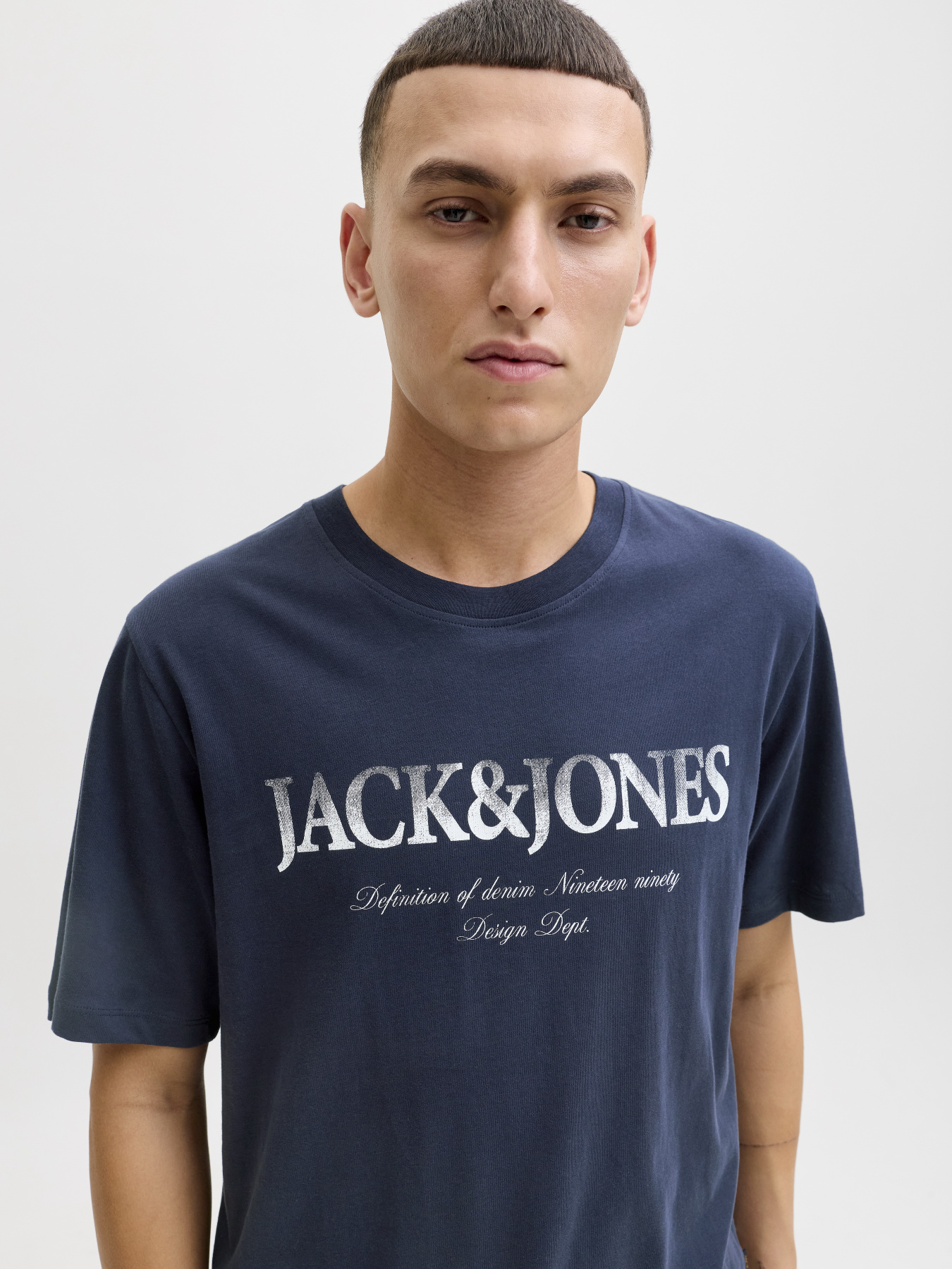 Футболки и поло JACK & JONES DEVIN DAYTONA PRINT TEE модель 12290173_Navy Blazer Фото