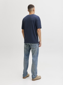 Футболки и поло JACK & JONES DEVIN DAYTONA PRINT TEE модель 12290173_Navy Blazer Фото