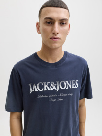 Футболки и поло JACK & JONES DEVIN DAYTONA PRINT TEE модель 12290173_Navy Blazer Фото