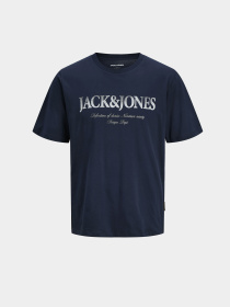 Футболки и поло JACK & JONES DEVIN DAYTONA PRINT TEE модель 12290173_Navy Blazer Фото