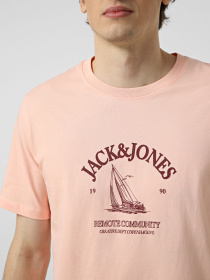 Футболки і поло JACK & JONES NANTUCKET TEE модель 12297895_Peach Melba Фото