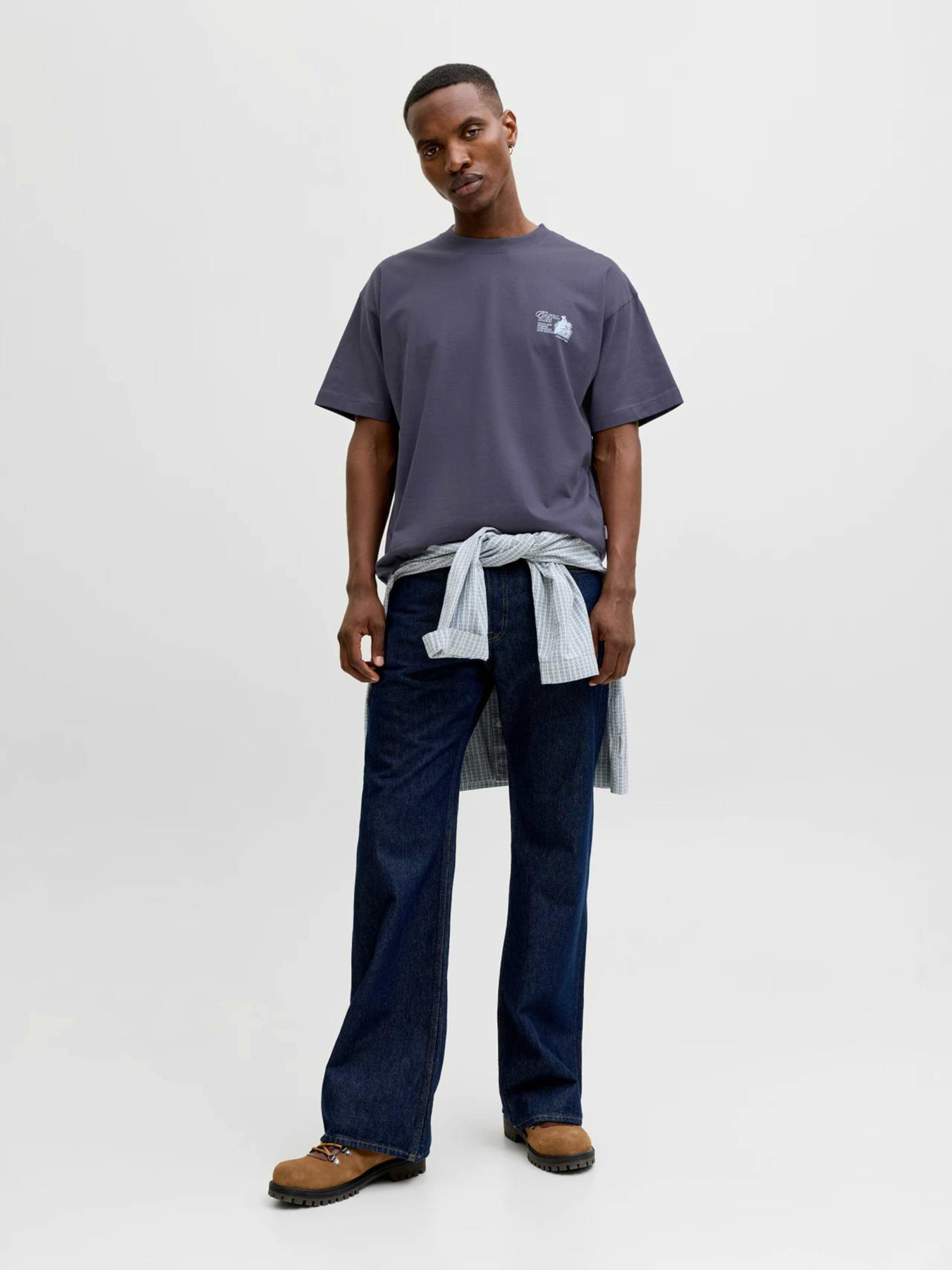 Футболки і поло JACK & JONES MAINE BACK TEE модель 12291780_Odyssey Gray Фото