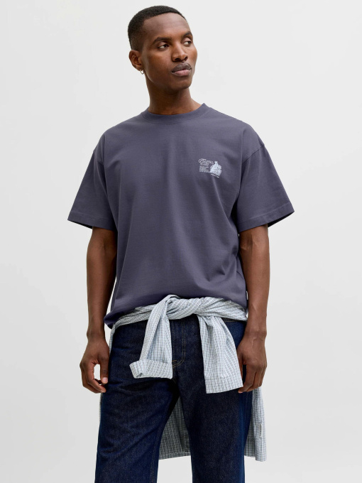 Футболки и поло JACK & JONES MAINE BACK TEE модель 12291780_Odyssey Gray Фото