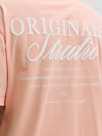 Футболки и поло JACK & JONES MAINE BACK TEE модель 12291780_Peach Melba Фото