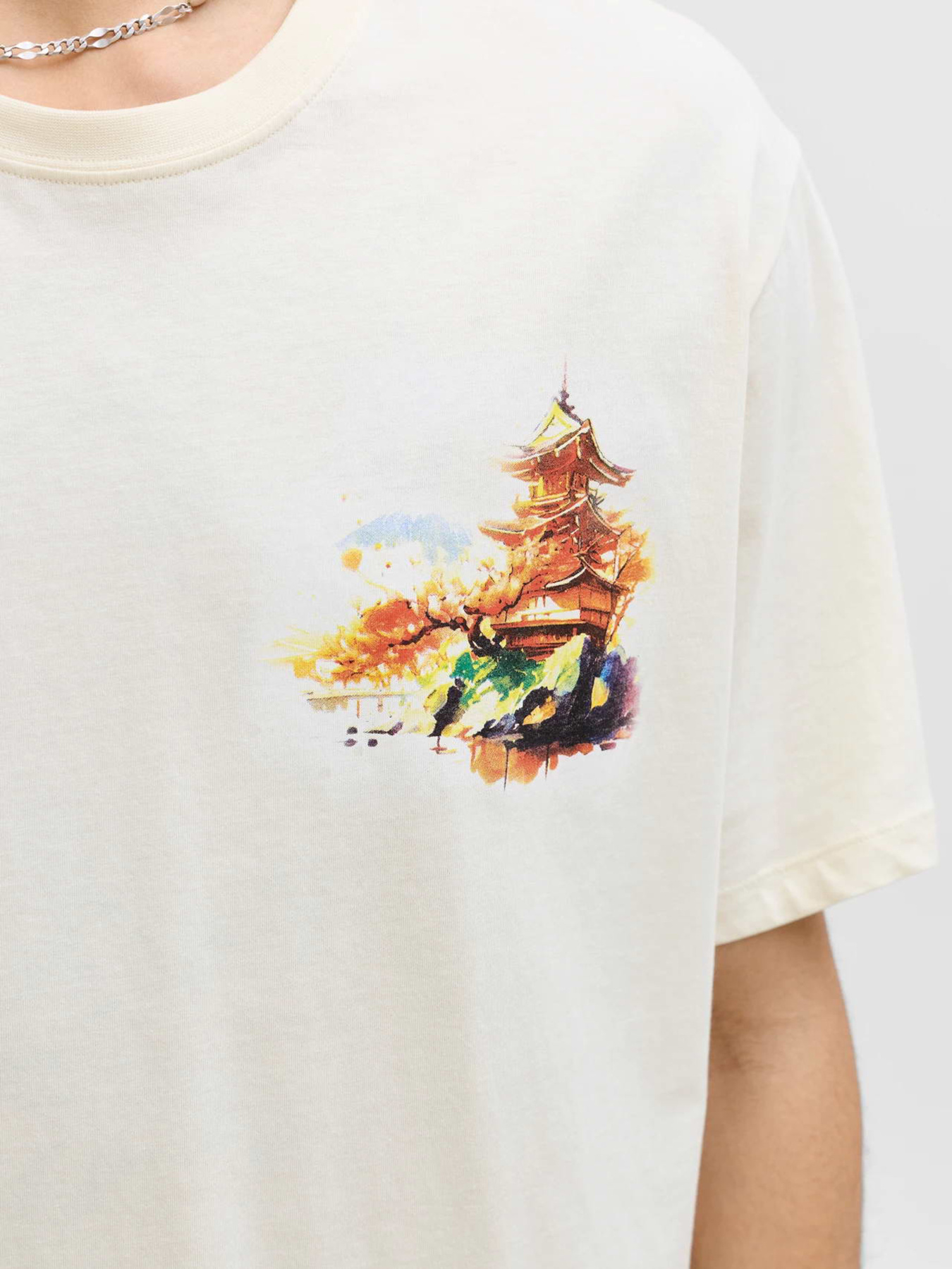 Футболки и поло JACK & JONES BIG JAPAN TEE модель 12293428_Antique White RED AW Футболки и поло JACK & JONES BIG JAPAN TEE модель 12293428_Antique White RED AW Фото