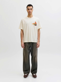 Футболки и поло JACK & JONES BIG JAPAN TEE модель 12293428_Antique White RED AW Фото