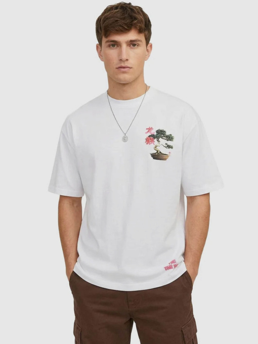 Футболки и поло JACK & JONES BIG JAPAN TEE модель 12293428_Bright White Фото