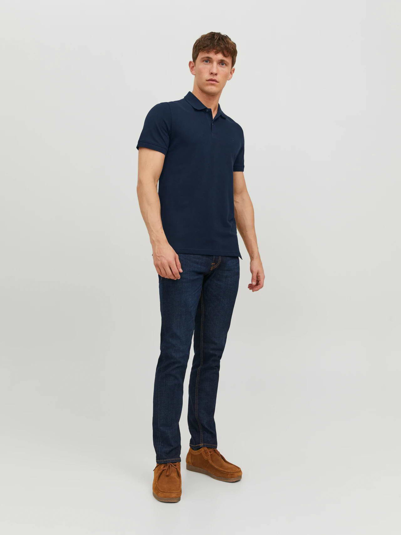 Футболки і поло JACK & JONES BASIC POLO модель 12136516_Navy Blazer SLIM FIT Фото