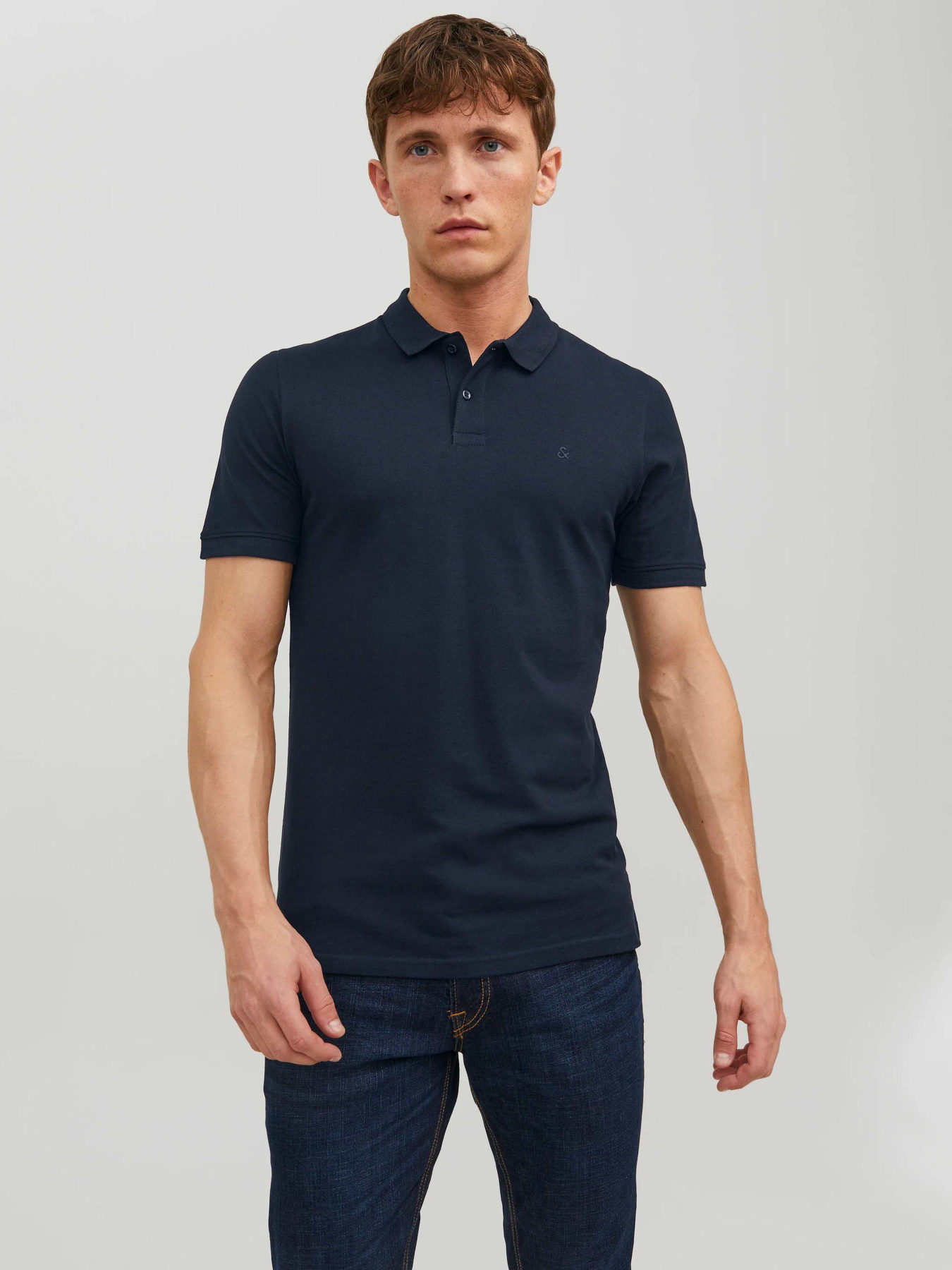 Футболки і поло JACK & JONES BASIC POLO модель 12136516_Navy Blazer SLIM FIT Фото