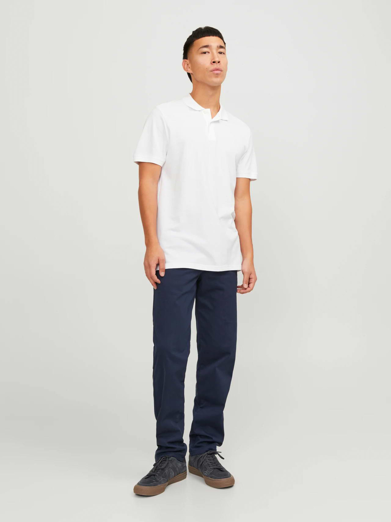 Футболки и поло JACK & JONES BASIC POLO модель 12136516_White SLIM FIT Фото