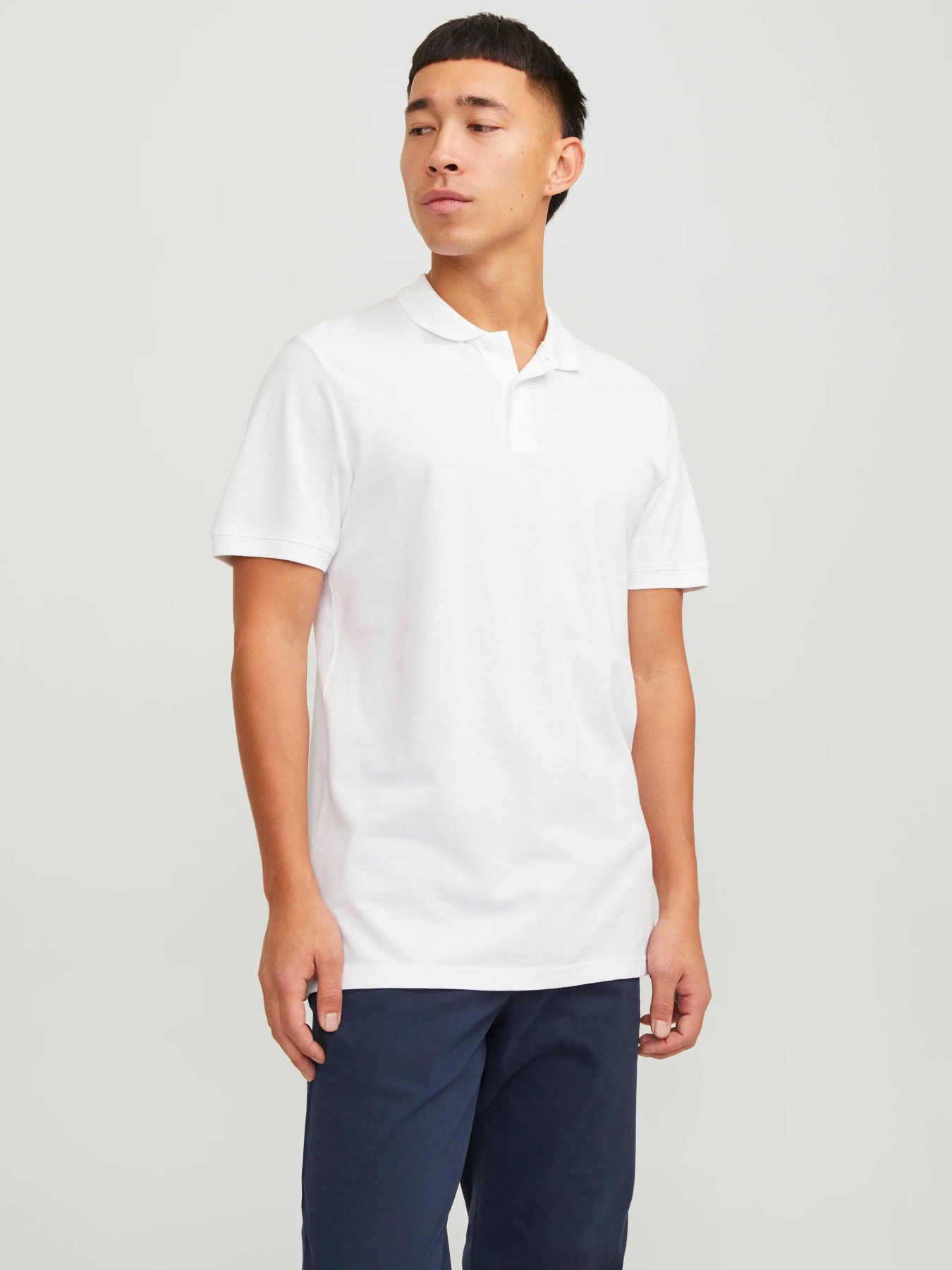 Футболки и поло JACK & JONES BASIC POLO модель 12136516_White SLIM FIT Фото