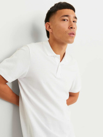 Футболки и поло JACK & JONES BASIC POLO модель 12136516_White SLIM FIT Фото
