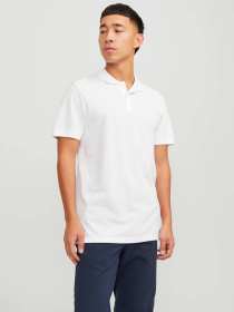 Футболки и поло JACK & JONES BASIC POLO модель 12136516_White SLIM FIT Фото