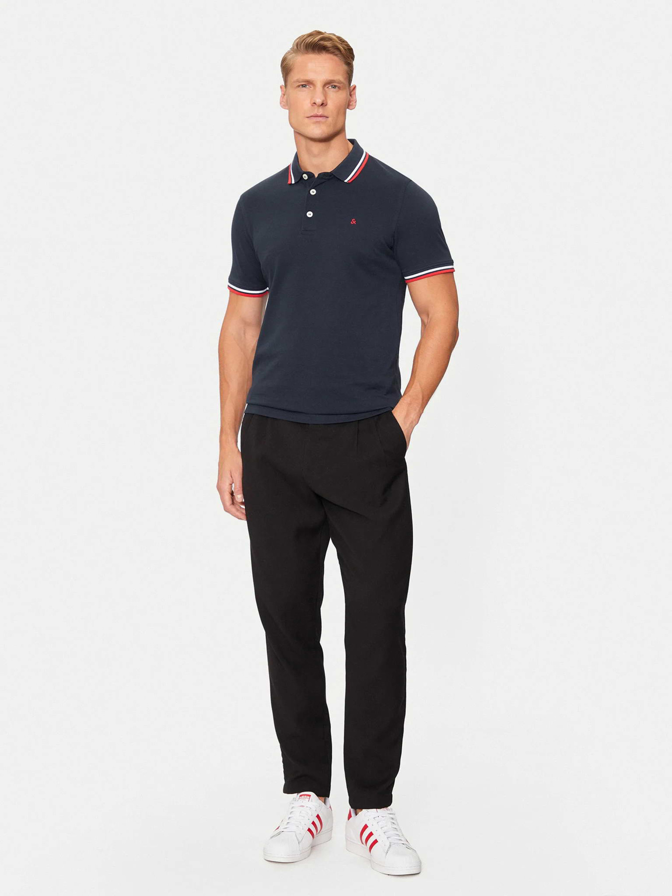 Футболки и поло JACK & JONES PAULOS POLO модель 12136668_Navy Blazer SLIM FIT Футболки и поло JACK & JONES PAULOS POLO модель 12136668_Navy Blazer SLIM FIT Фото
