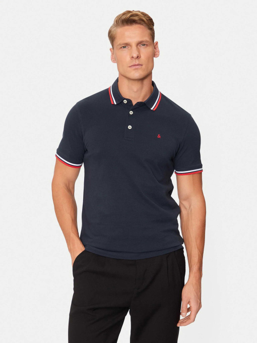 Футболки і поло JACK & JONES PAULOS POLO модель 12136668_Navy Blazer SLIM FIT Фото