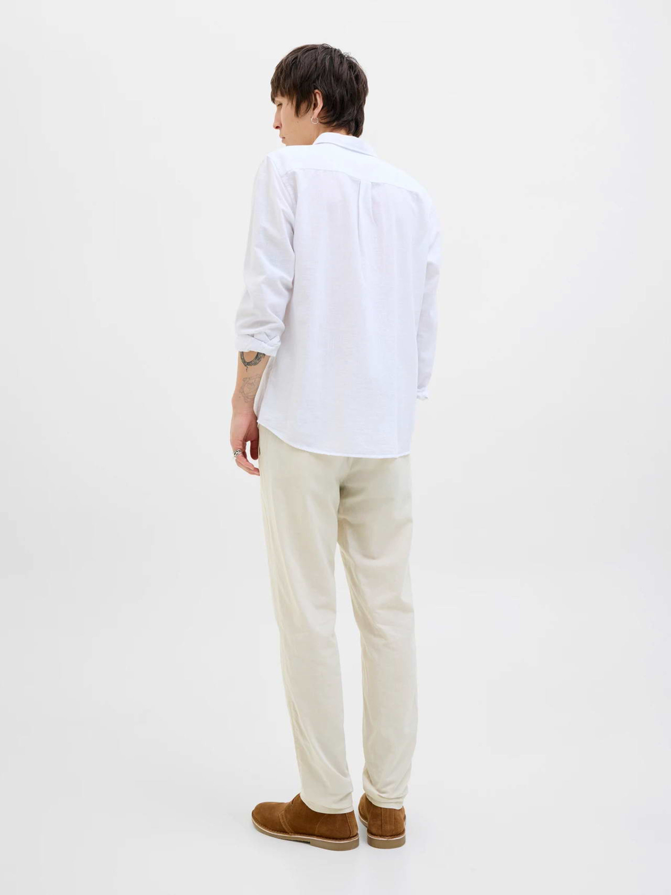 Брюки JACK & JONES TACE SUMMER LINEN BLEND CHINO модель 12248604_Feather Gray Брюки JACK & JONES TACE SUMMER LINEN BLEND CHINO модель 12248604_Feather Gray Фото