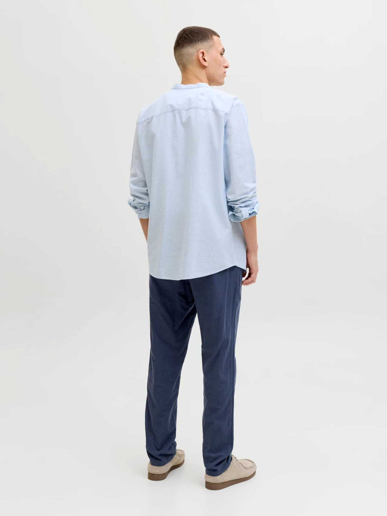 Брюки JACK & JONES TACE SUMMER LINEN BLEND CHINO модель 12248604_Navy Blazer Фото