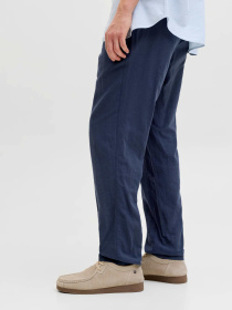 Брюки JACK & JONES TACE SUMMER LINEN BLEND CHINO модель 12248604_Navy Blazer Фото
