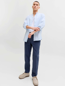 Брюки JACK & JONES TACE SUMMER LINEN BLEND CHINO модель 12248604_Navy Blazer Фото
