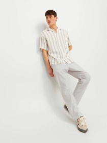 Брюки JACK & JONES KANE SUMMER LINEN BLEND JOGGER модель 12248606_Crockery MELANGE Фото