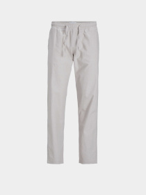 Брюки JACK & JONES KANE SUMMER LINEN BLEND JOGGER модель 12248606_Crockery MELANGE Фото