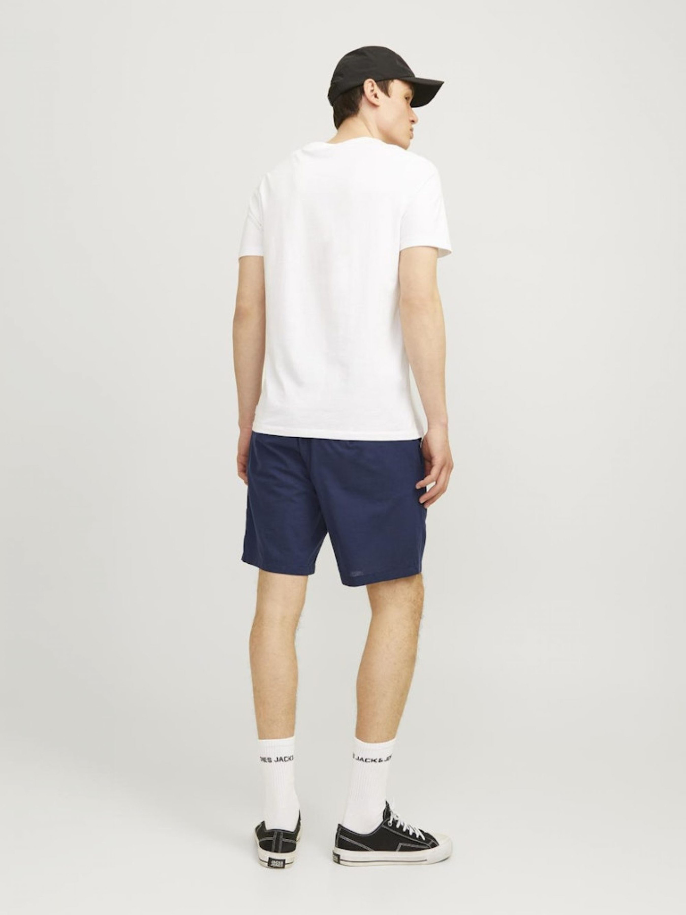 Шорты JACK & JONES STACE SUMMER LINEN BLEND SHORT модель 12248627_Navy Blazer Фото