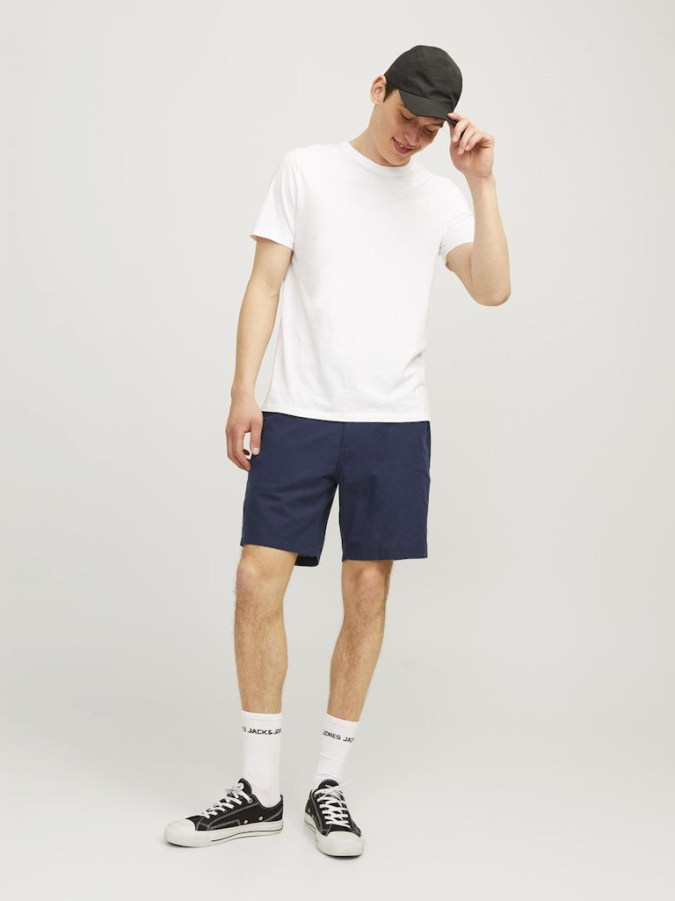 Шорты JACK & JONES STACE SUMMER LINEN BLEND SHORT модель 12248627_Navy Blazer Фото