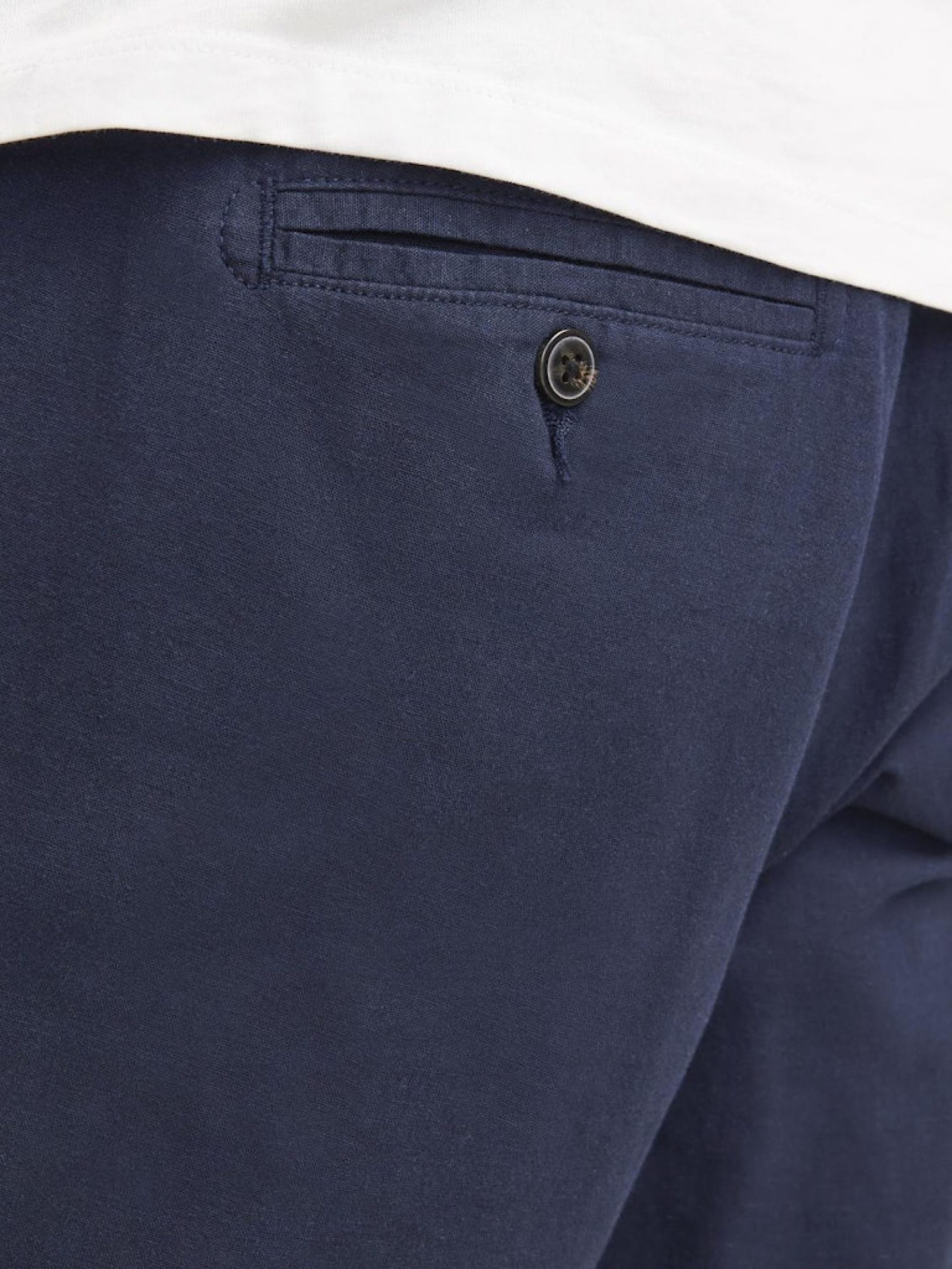 Шорты JACK & JONES STACE SUMMER LINEN BLEND SHORT модель 12248627_Navy Blazer Фото