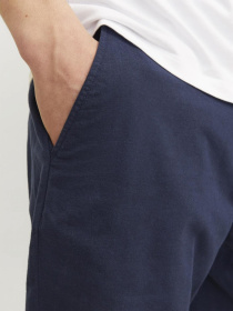 Шорты JACK & JONES STACE SUMMER LINEN BLEND SHORT модель 12248627_Navy Blazer Фото